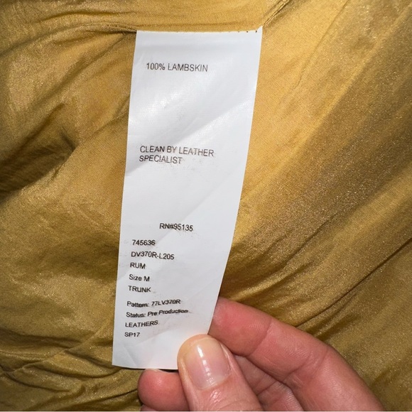 Lafayette 148 Leather Vest Jacket Belted Yellow M - Picture 5 of 9